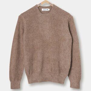 Industry of All Nations Brown Alpaca Crewneck Sweater Size S